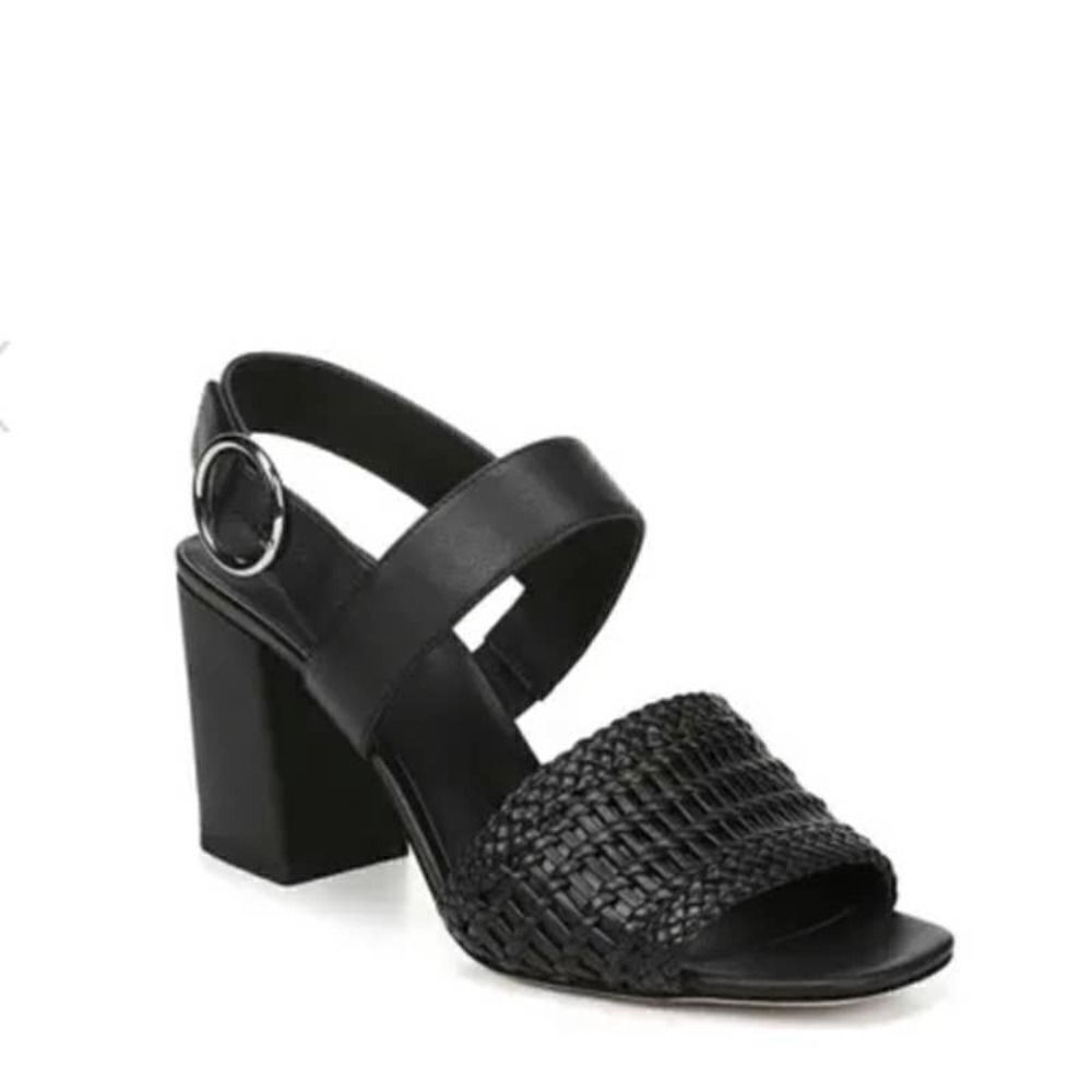 Via Spiga Evelyne Black Sandal with Block Heel